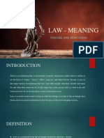 Law - Meaning Nature Functions