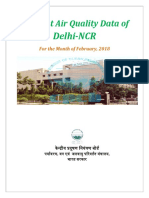 Air Quality Data Delhi-NCR Feb2018