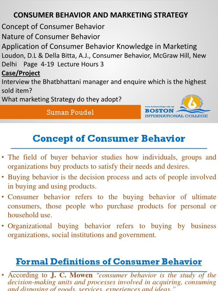 Understanding Consumer Behavior in Marketing | PDF | Consumer Behaviour ...