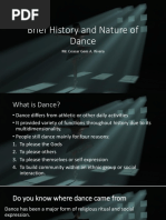 Nature of Dance