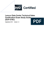 Lenovo Data Center Technical Sales Certification Exam Study Guide DCP 315C