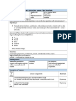 Direct Instruction Lesson Plan Template: Objective/s