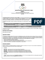 VI Olimpiada BRASILEIRA de Raciocinio Logico 2019 PDF