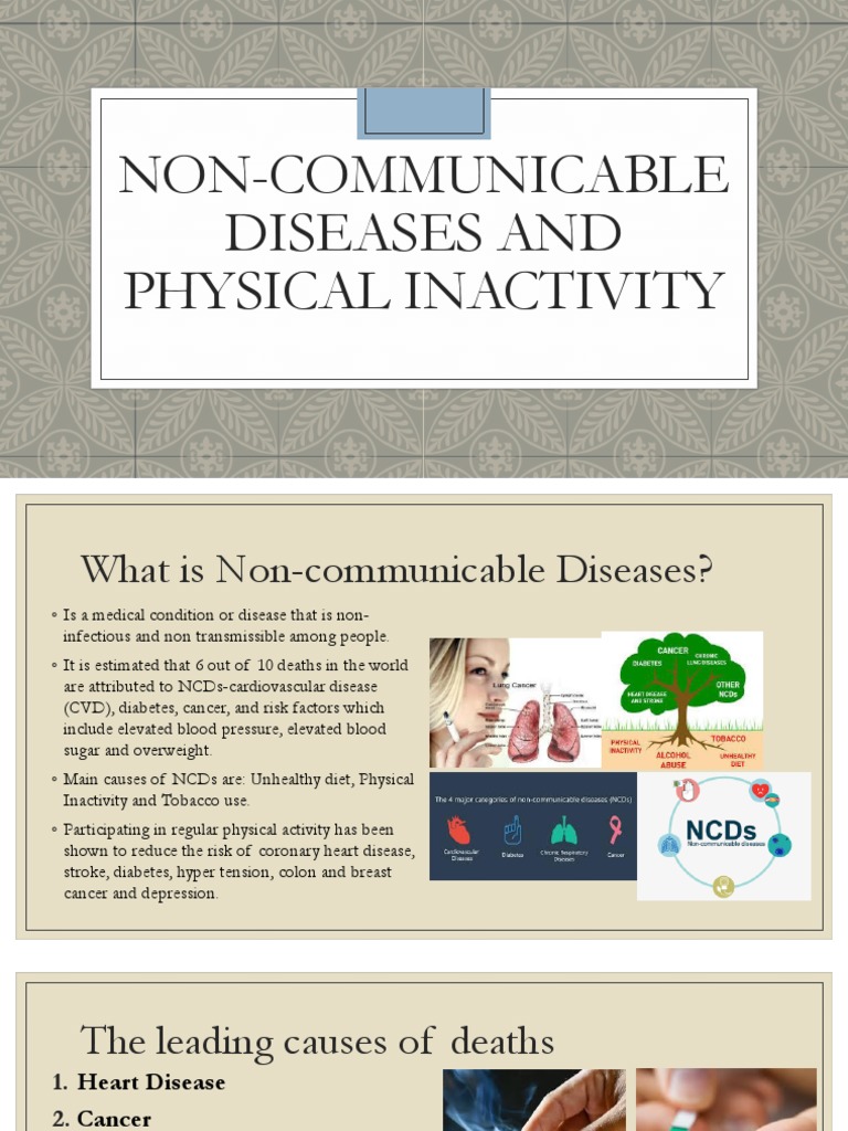 Non-Communicable Diseases & Inactivity | PDF | Heart | Myocardial ...