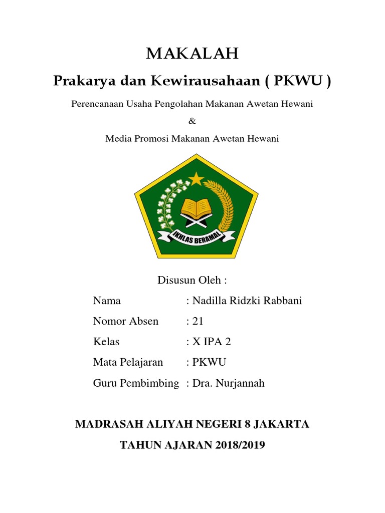 Cover Makalah Pkwu
