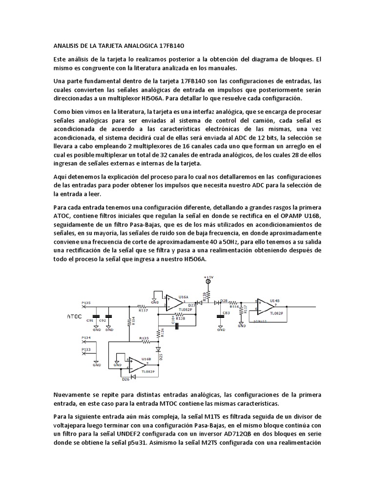 Análisis de Circuito Electrónico 17FB140 | PDF | Señal analoga ...