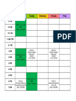 timetable-FALL 2019 PDF