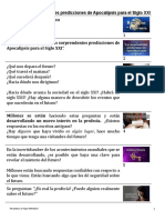 1 - Las Sorprendentes Predicciones de Apocalipsis para El Siglo XXI