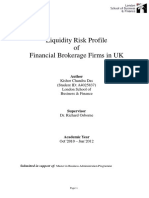 Liquidity Risk Profile of Financial Brokerage Firms in UK