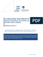 Acosta. La educación secundaria en foco