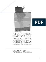 Cronograma del Congreso de Arqueología Histórica de Mendoza