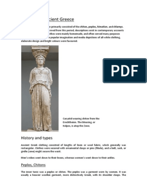 Clothing in Ancient Greece | PDF | Human Body | Consumer Goods