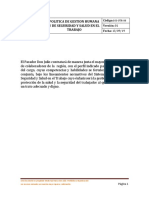 Sg-otr-08_politica de Gestion Humana y Sg-sst v3 150217