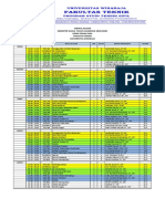 Jadwal Teknik Sipil 2019