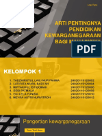 Kel 1 - Arti Penting Pendidikan Kewarganegaraan Bagi Mahasiswa