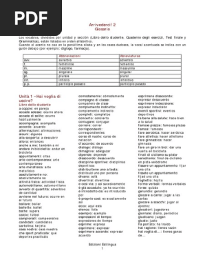 Glosario Italiano Pdf Deportes Naturaleza