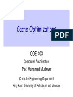 Cache Optimizations: Computer Architecture Prof. Muhamed Mudawar