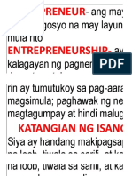 EPP TARPAPEL Kahulugan NG Entrepreneur