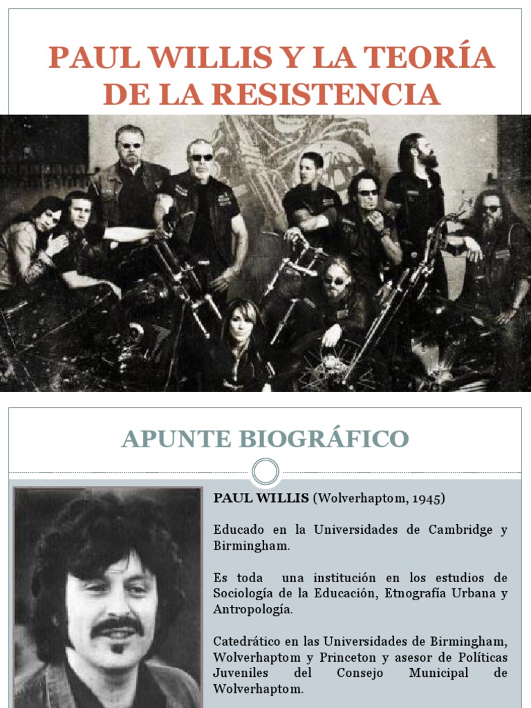 Teoria de la resistencia paul willis