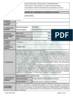 Diseño Curricular Tecnólogo en Electricidad Industrial