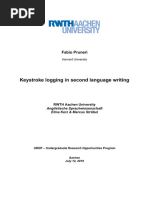 Keystroke Logging in Second Language Writing: Fabio Pruneri