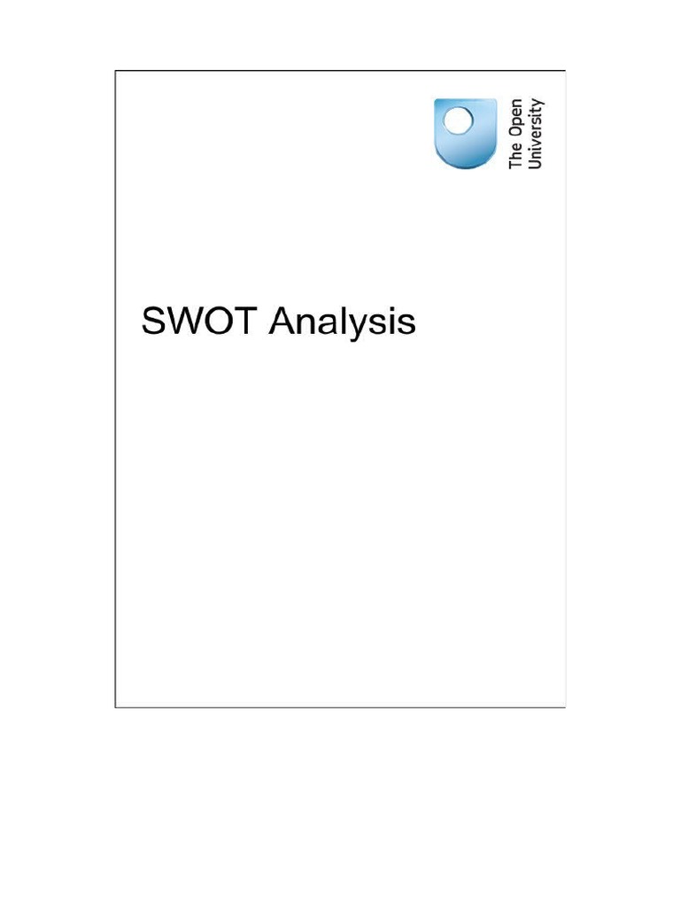 Swot Analysis Open University | PDF | Swot Analysis | Economies