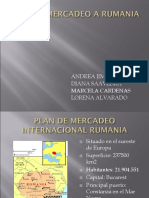 Plan de Mercadeo Internacional Rumania
