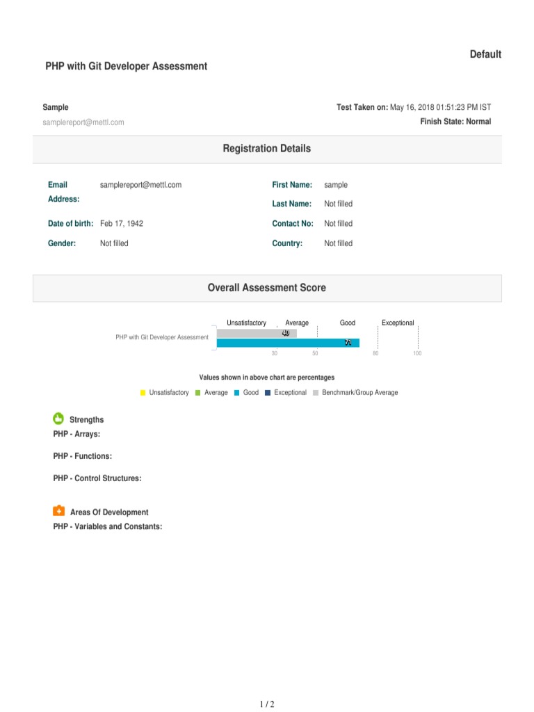 PHP with Git Developer Assessment Results | PDF | Php | Control Flow