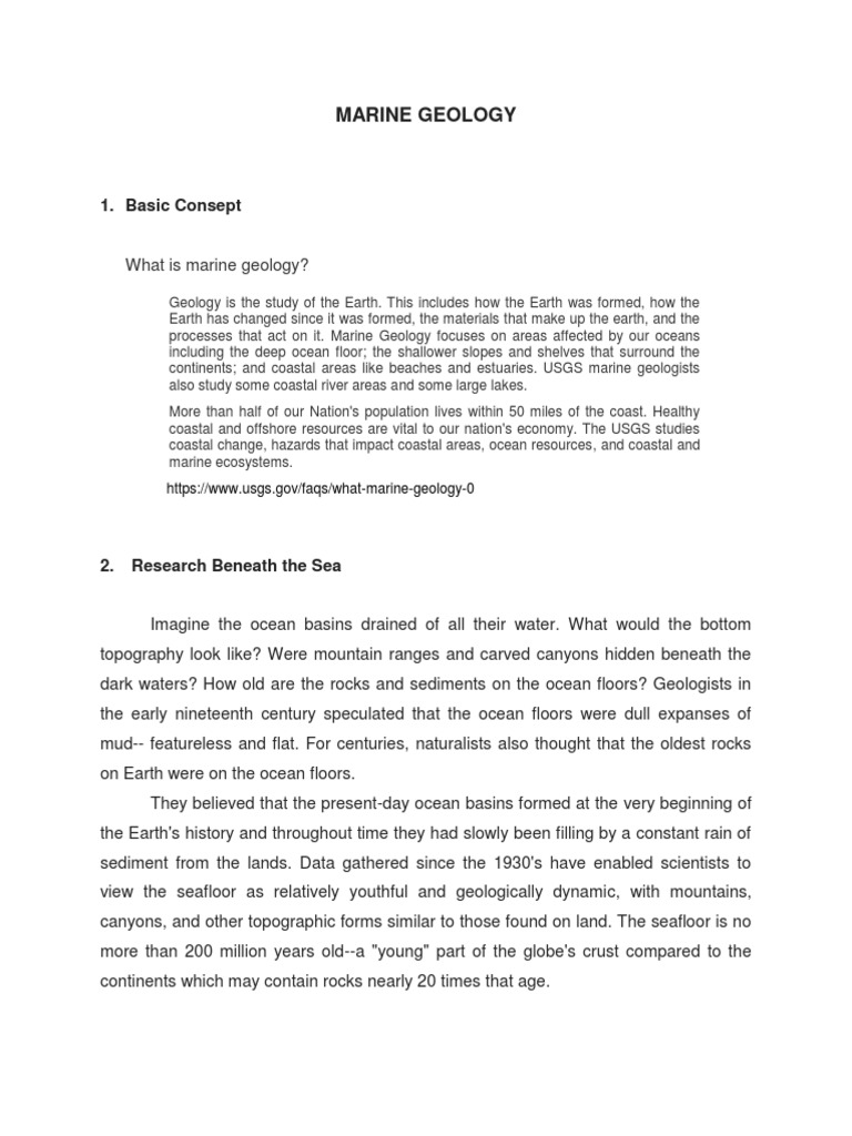 Understanding Marine Geology Basics | PDF | Coast | Seabed
