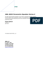 GML 8200 Parametric Equalizer Series II: Owner's Manual