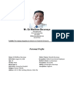 Mr. Ed Matthew Bacanaya: Personal Profile