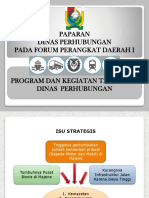 Paparan Program Kegiatan Dishub 2020