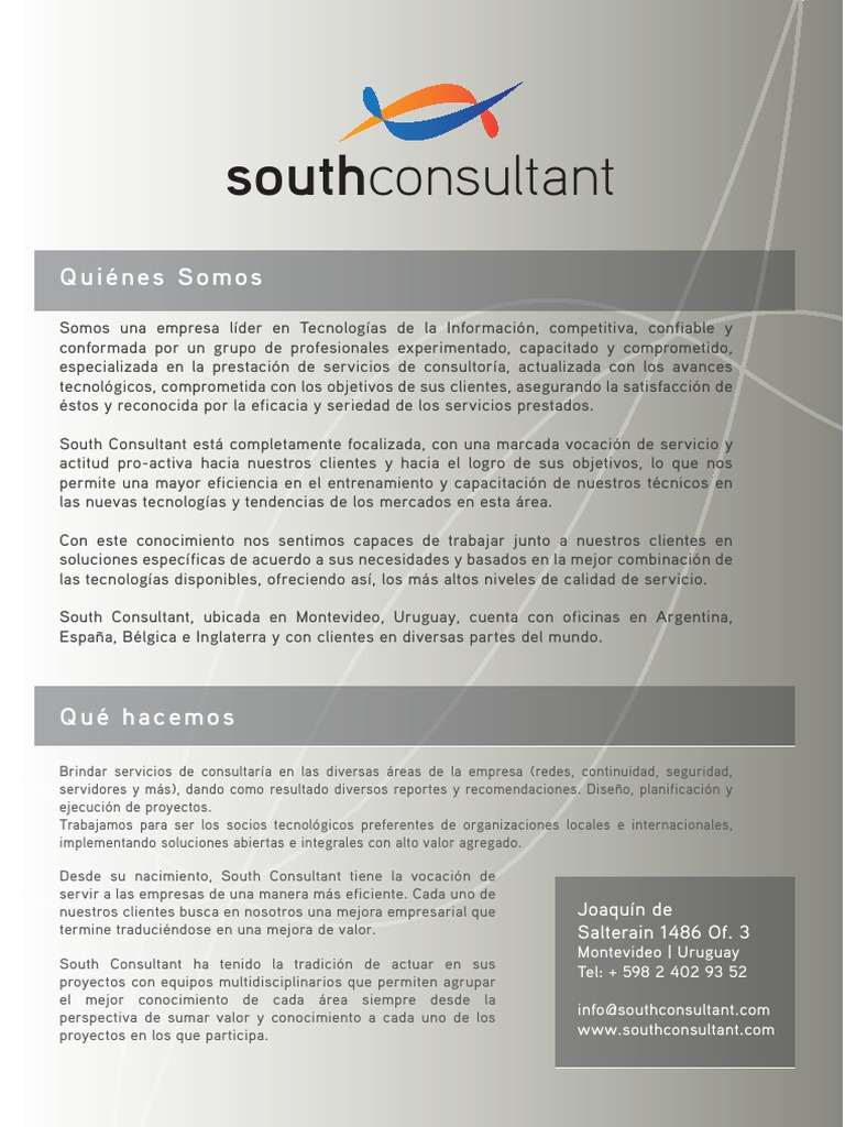 Quienes Somos y Que Hacemos | PDF | Tecnología de información y