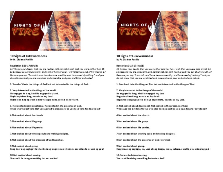 Recognizing Spiritual Lukewarmness | PDF | Religious Belief And ...
