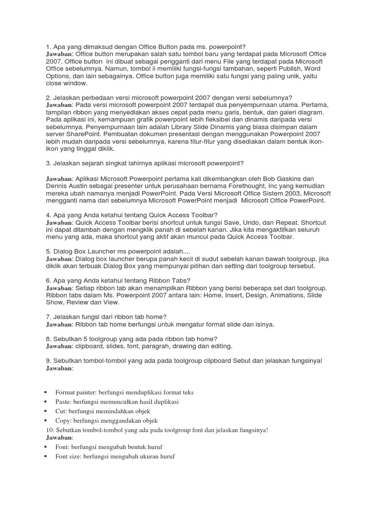 Soal Power Point