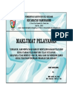 Maklumat Pelayanan