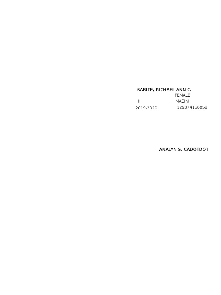 Card Template Analyn | PDF
