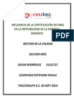 OscarRodriguez - 31121727 - Tarea-06 - Influencia de La Certificación ISO 9001 en La Rentabilidad de La Empresas