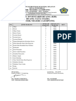 Kartu Inventaris Ruang (Kir) Ruang Tata Usaha SMK Negeri 1 Lempuing