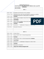 Programme Schedule For 4 Days Training