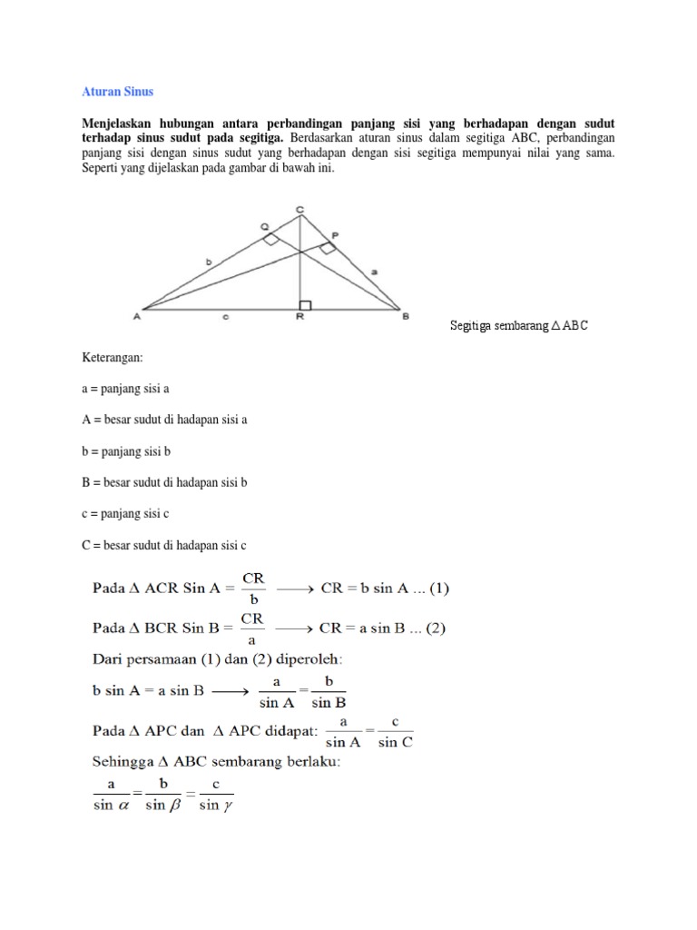 Aturan Sinus