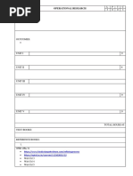 Subject Code L P T C 3 0 0 3: Operational Research