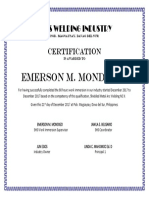 Completion Certificate