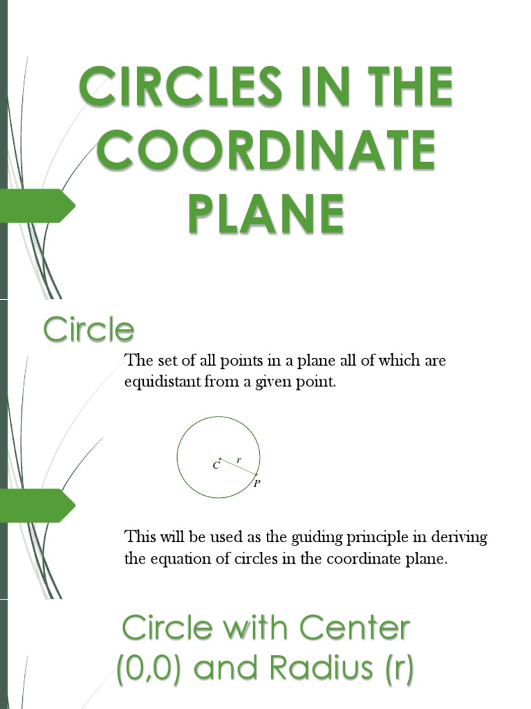 Equations of Circles in Coordinate Plane | PDF | Circle | Radius