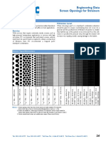 Engineering Data Screen Openings For Strainers: Purpose Filtration Level