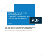 Presenting Yourself Uc Application Freshman PDF