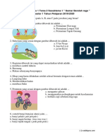 Soal Evaluasi Tematik Kelas 1 Tema 2 Subtema 1