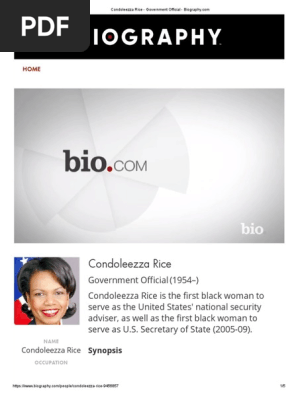Condolezza Rice Biography