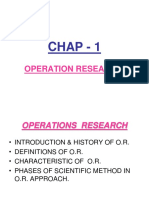 Chap - 1: Operation Research