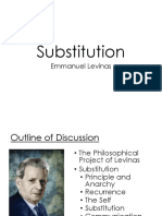 Levinas' Concept of Substitution in Otherwise than Being